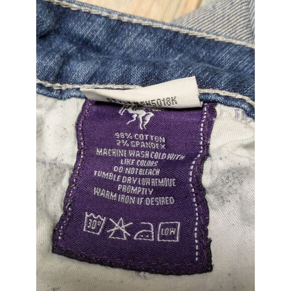 Vigoss Distressed Denim Roll Cuff Shorts Size 15 Y2K Western Festival - Picture 3 of 6